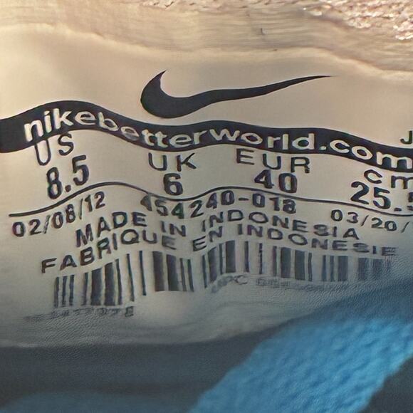 Nike Dual Fusion ST 2 Black Blue Training Running Shoes 454240-018 Womens Sz 8.5 - Picture 9 of 10